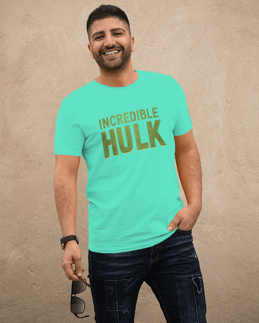 Mint Green "Incredible Hulk" Graphic T-Shirt for Men