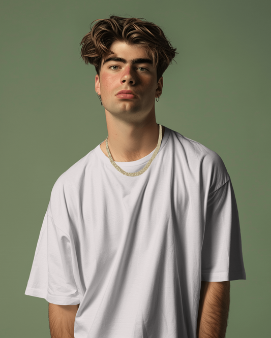 Oversized White T-Shirt for Men – Minimalist Everyday Essential